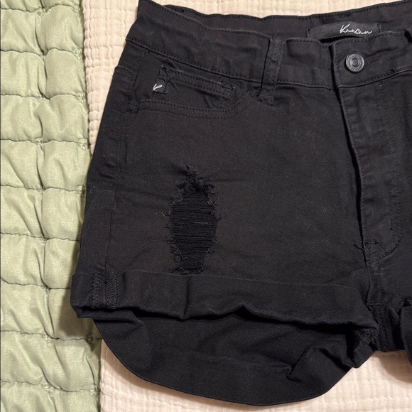 KanCan Black Distressed Jean Shorts - Picture 2 of 5